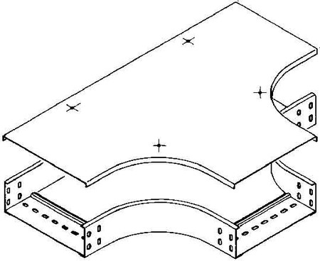 Tee cover for cable support system 200 mm RTSDV 200