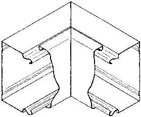 Inner corner for installation duct 100 mm 60 mm LUIC 60.100 E3