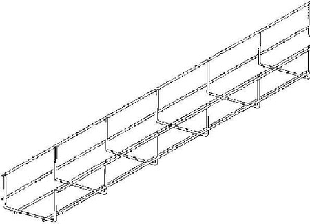 Mesh cable tray U-shape 40 mm 40 mm GR 40.040 F