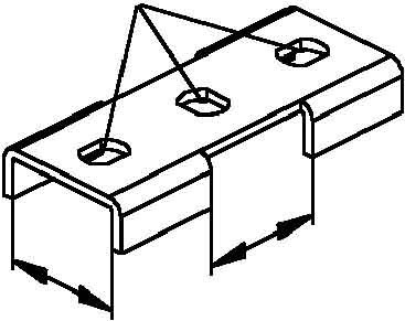 Coupler for support/profile rail C-profile Cross connector KV 30