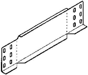 End piece for cable tray 85 mm 200 mm RA 85.200 F