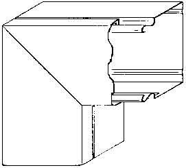 Flat bend for installation duct 40 mm 60 mm LUWC 40.060