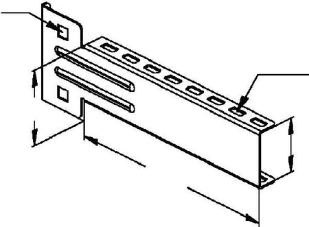 Bracket for cable support system 205 mm 73 mm KTUL 200