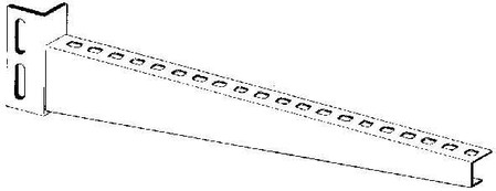 Bracket for cable support system 610 mm 90 mm KTU 600