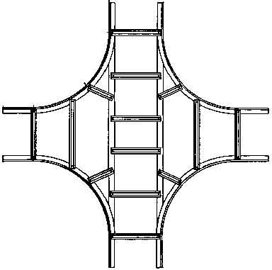 Crosses for cable ladder Flat profile 100 mm KLK 100.603 F