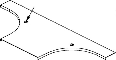 Add-on tee cover for cable support system 300 mm RTADV 300 F