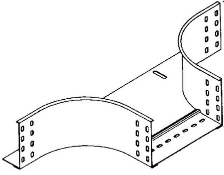 Add-on tee for cable tray 110 mm 300 mm 138 mm RTA 110.300 F