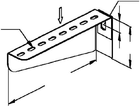 Bracket for cable support system 210 mm 80 mm KTAL 200