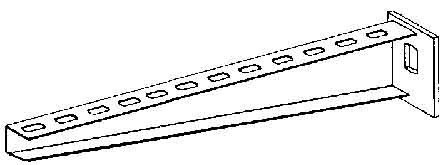 Bracket for cable support system 610 mm 115 mm KTA 600