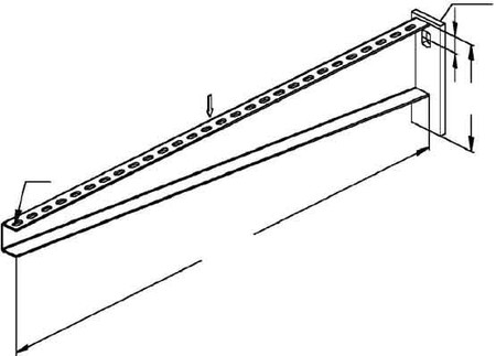 Bracket for cable support system 810 mm 150 mm KTA 800 E3