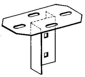 Head plate for profile rail U-profile double-sided KUD 50