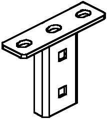 Head plate for profile rail U-profile KU 50