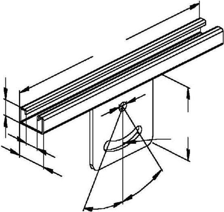 Head plate for profile rail U-profile KUGPN 50