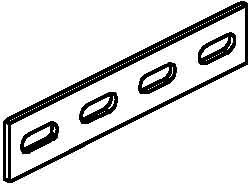 Coupler for support/profile rail U-profile Flat coupler VB 50