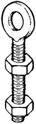 Eye bolt Steel Galvanic/electrolytic zinc plated RCM 8