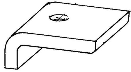 Mounting element for support/profile rail C-profile HSK 35