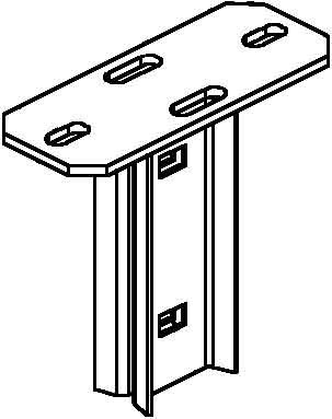 Head plate for profile rail I-profile KI 80