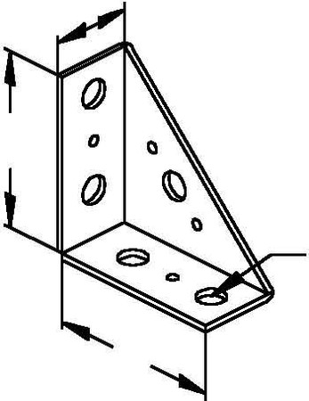 Coupler for support/profile rail C-profile Angle TRV 30