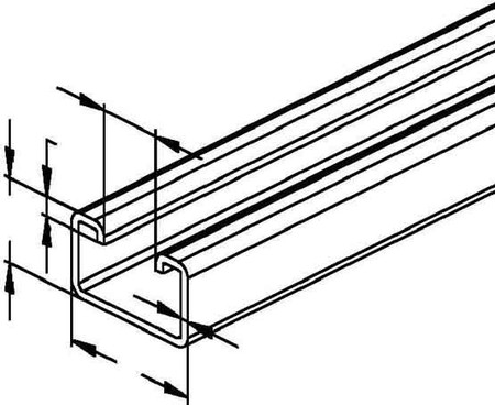 Support/Profile rail 2000 mm 50 mm 30 mm 2994/2 GO