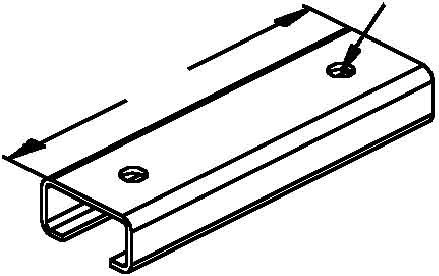 Support/Profile rail 500 mm 30 mm 15 mm 2970/500-2 SL