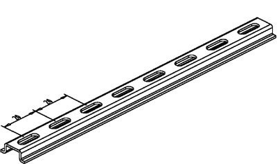 DIN rail (top hat rail) DIN rail acc. EN50045 Steel 2937/2 GO