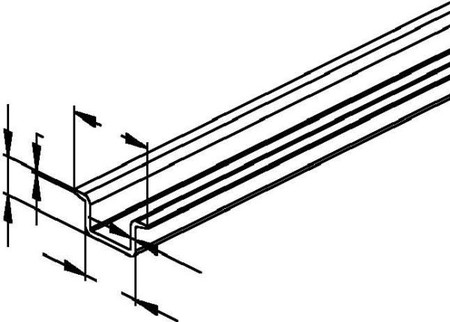 DIN rail (top hat rail) DIN rail acc. EN60715 Steel 2936/2 BO