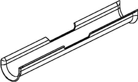 Shell for cable clamp Long shell 19 mm LW 22