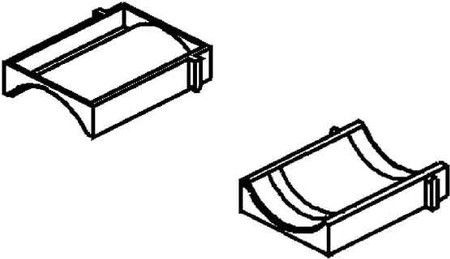 Shell for cable clamp Counter shell 22 mm 22 mm GWU 22