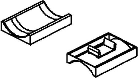 Shell for cable clamp Counter shell 54 mm GW 54