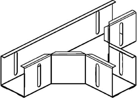 Tee for cable tray 50 mm 75 mm T-piece horizontal RTSK 50.075