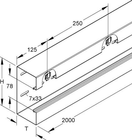 Wall duct  GKU 220-78T80L