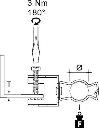 Fixing clamp Screw Conduit/cable FH107-GM2632