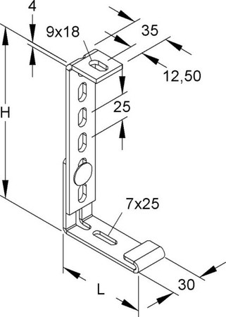 Mounting material for cable support system  GRSH 30 F