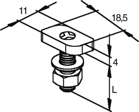 T-head bolt for channels Steel Other HM 0306/20