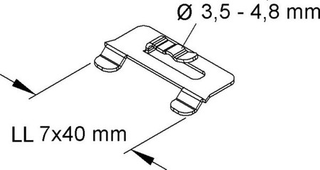 Connector for cable support system  GRBA 40 E2