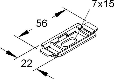 Mounting material for cable support system  GRBP 6 F