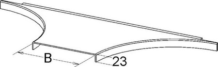 Add-on tee cover for cable support system 150 mm KKSTD 150