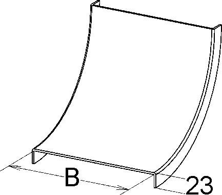 Bend cover for cable support system 90? 600 mm KKBID 80.600