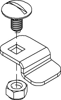 Clamp for cover cable support system  RDRS 9X2