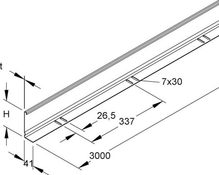 Separation plate for cable support system  RTSKQ110-2,0 S