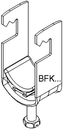 One-piece strut clamp 8 mm BFK 14