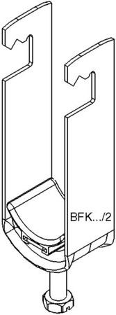 One-piece strut clamp 12 mm BFK 14/2