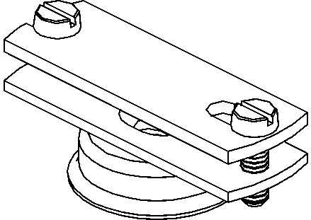 Conductor holder for lightning protection With screw clamp 212