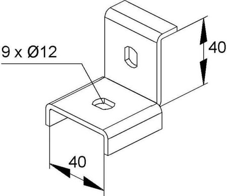 Coupler for support/profile rail C-profile Other TWV 40/40