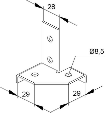 Coupler for support/profile rail C-profile Other RVR 30