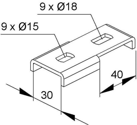 Coupler for support/profile rail C-profile Other TV 40/30