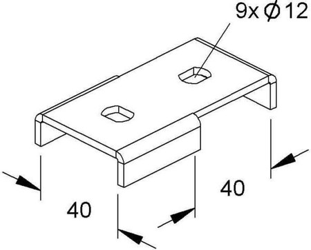 Coupler for support/profile rail C-profile Other TV 40