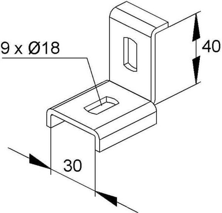 Coupler for support/profile rail C-profile Other TWV 40/30