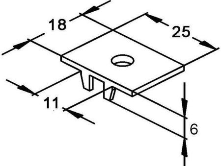 Mounting plate for cable protection tubes Metal MP 13/5