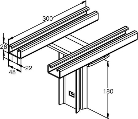 Head plate for profile rail I-profile KIDK 80